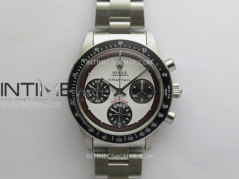 Daytona 6263 Tiffany SS/Black Bezel MSF Best Edition White Dial Black Subdials On SS Bracelet Venus 75