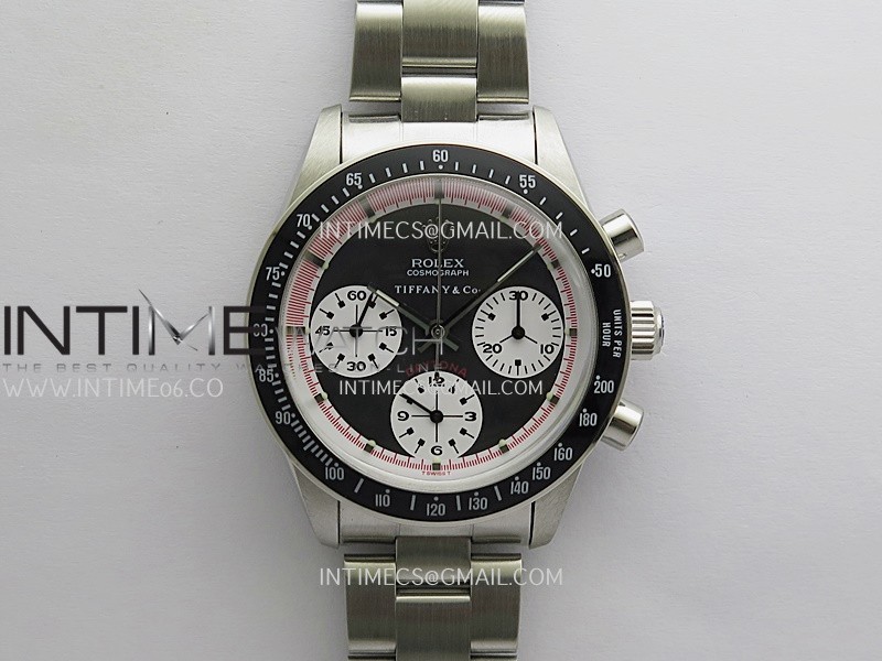 Daytona 6263 Tiffany SS/Black Bezel MSF Best Edition Black Dial White Subdials On SS Bracelet Venus 75