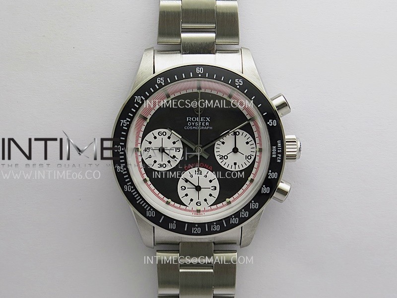 Daytona 6263 SS/Black Bezel MSF Best Edition Black Dial White Subdials On SS Bracelet Venus 75