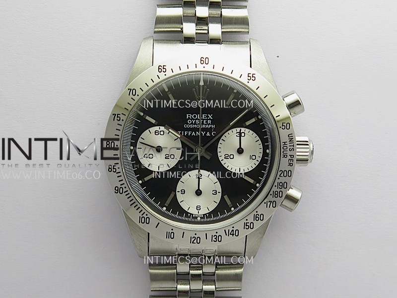 Daytona 6262 Tiffany SS MSF Best Edition Black Dial Silver Subdials On SS Jubilee Bracelet Venus 75