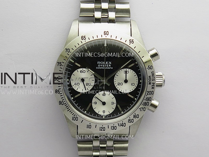 Daytona 6262 SS MSF Best Edition Black Dial Silver Subdials On SS Jubilee Bracelet Venus 75