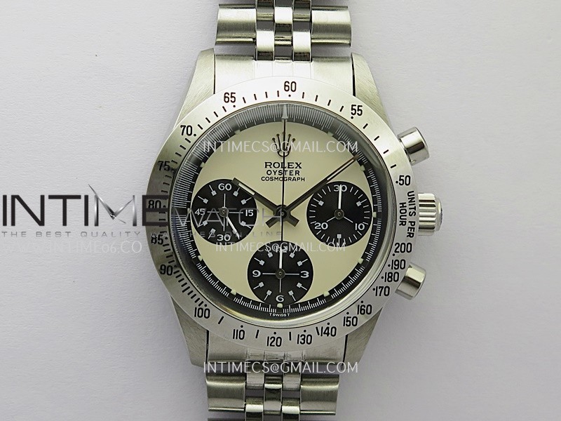 Daytona 6262 SS MSF Best Edition Beige Dial Black Subdials On SS Jubilee Bracelet Venus 75