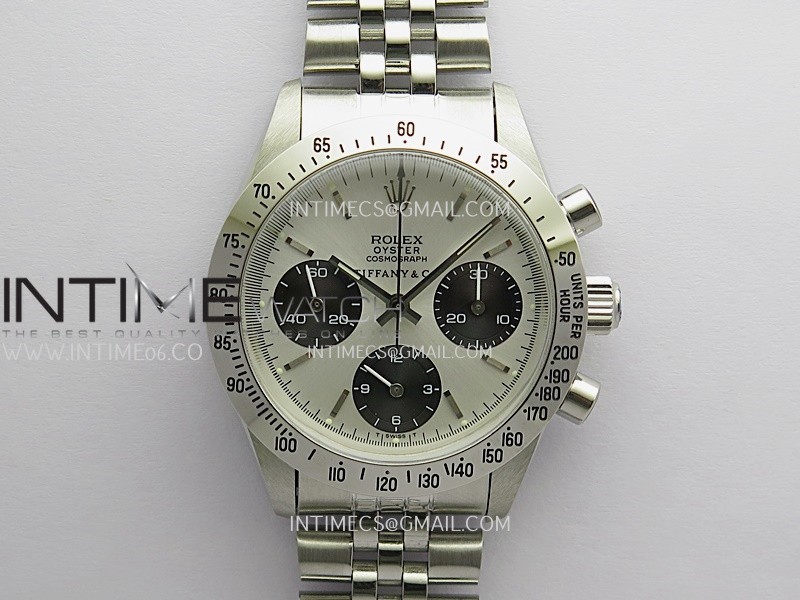 Daytona 6239 Tiffany SS MSF Best Edition Silver Dial Black Subdials On SS Jubilee Bracelet Venus 75