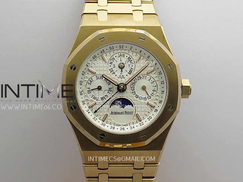 Royal Oak 41mm Complicated 26574 RG BBS Best Edition White Dial on RG Bracelet A5134