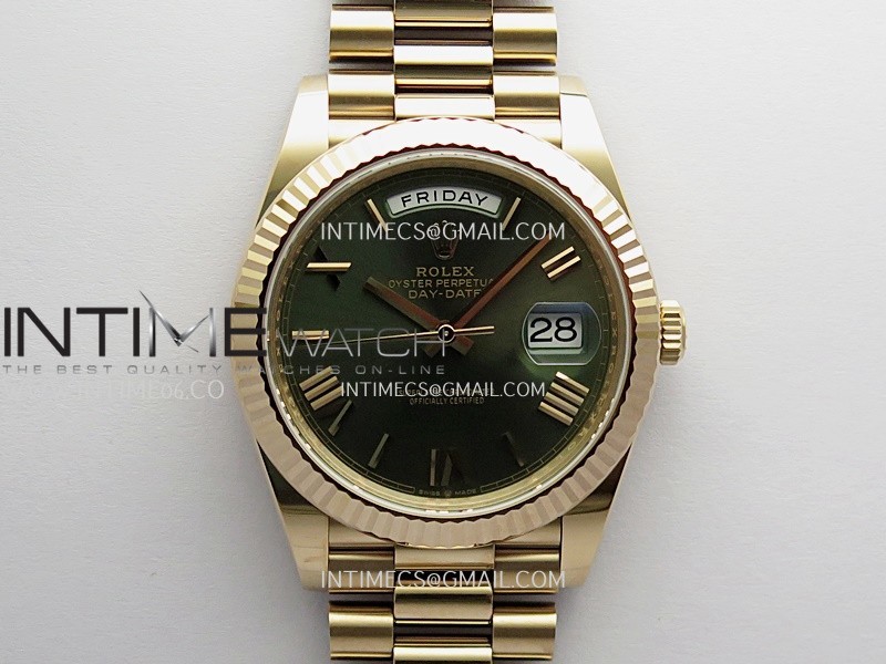 Day Date 228235 40mm 904L RG VSF 1:1 Best Edition Green Dial Roman Marker On RG President Bracelet DD3255