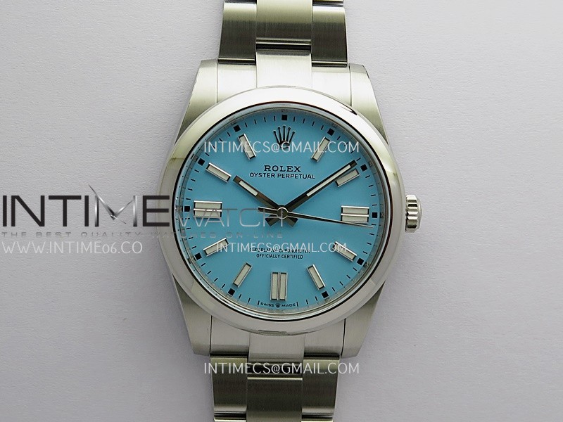 Oyster Perpetual 124300 41mm 904L SS VF 1:1 Best Edition Tiffany Blue Dial On 904L SS Bracelet VR3230