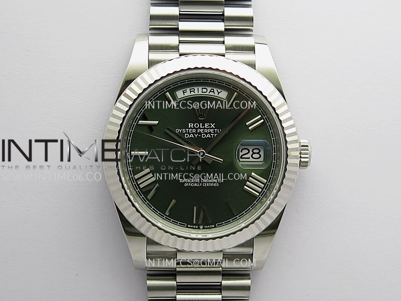 Day Date 228239 40mm Gain Weight V2 VSF 1:1 Best Edition Green Dial Roman Markers On President Bracelet DD3255