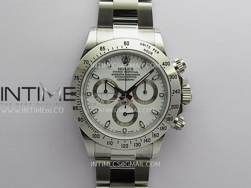 Daytona 116520 904L SS VSF 1:1 Best Edition White Dial On 904L SS Bracelet DD4130