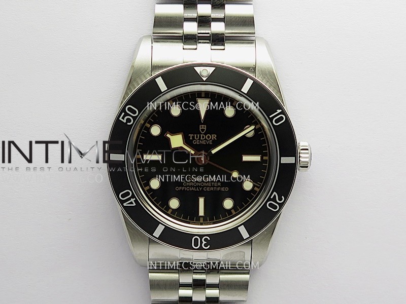 Heritage Black Bay M79000N 37mm SS ZF 1:1 Best Edition Black Dial Black Bezel On Jubilee Bracelet A2824