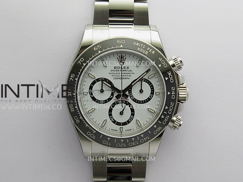 Daytona 126500 904L SS VF 1:1 Best Edition White Dial On 904L SS Bracelet DD4131