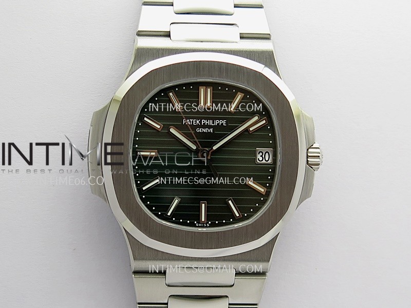 Nautilus 5711/1A SS VF 1:1 Best Edition Green Textured Dial On SS Bracelet Super Clone 26-330