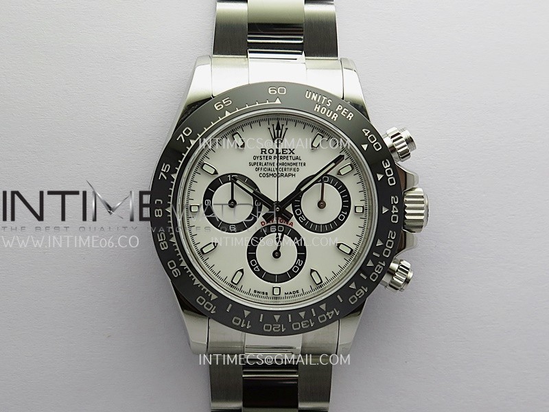 Daytona 116500 904L SS UFO 1:1 Best Edition White Dial On 904L SS Bracelet UF4130 (Free Sprung)