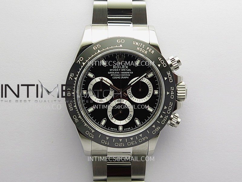 Daytona 116500 904L SS UFO 1:1 Best Edition Black Dial On 904L SS Bracelet UF4130 (Free Sprung)