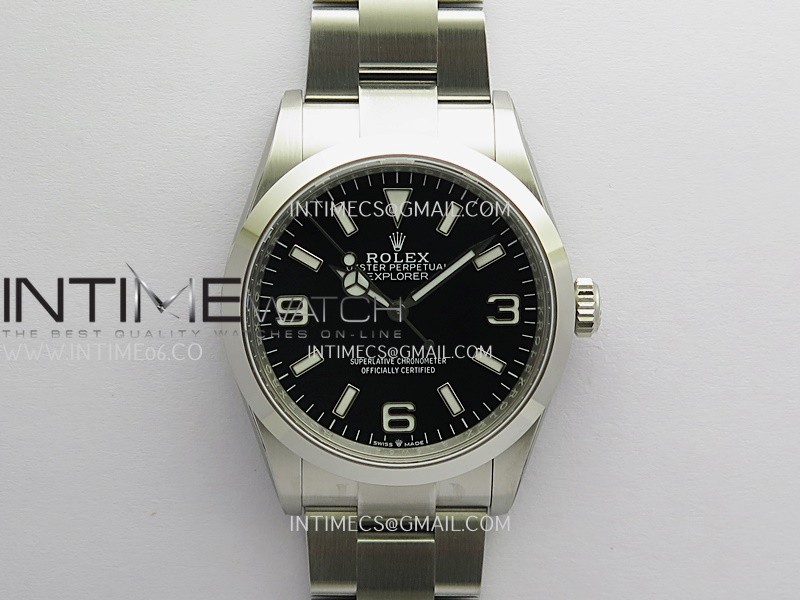 Explorer 124270 36mm 904L SS VF 1:1 Best Edition Black Dial On 904L SS Bracelet DD3230