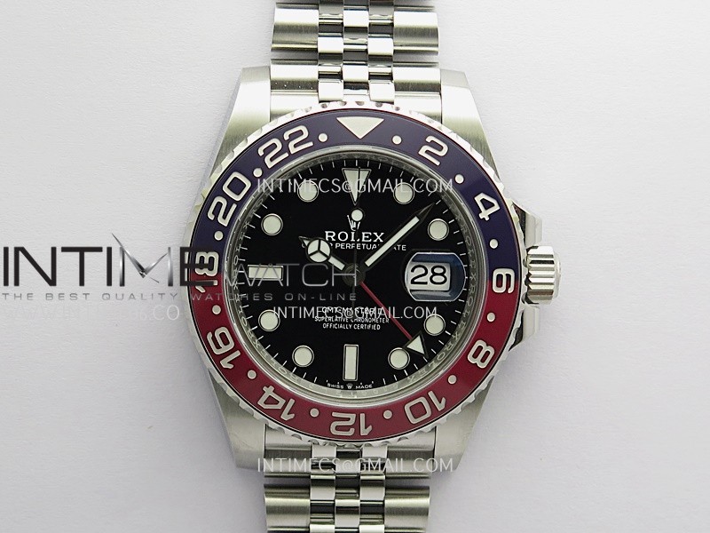 GMT-Master II 126710 BLRO 904L SS VF 1:1 Best Edition Black Dial On Jubilee Bracelet DD3285 CHS