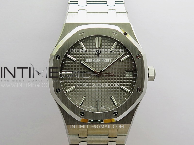 Royal Oak 15500 SS VSF 1:1 Best Edition Gray Dial On SS Bracelet Super Clone DD4302