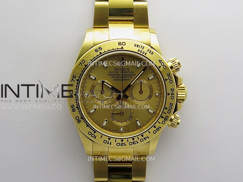 Daytona 116505 904L YG VF 1:1 Best Edition YG Dial Stick Marker On 904L YG Bracelet DD4130