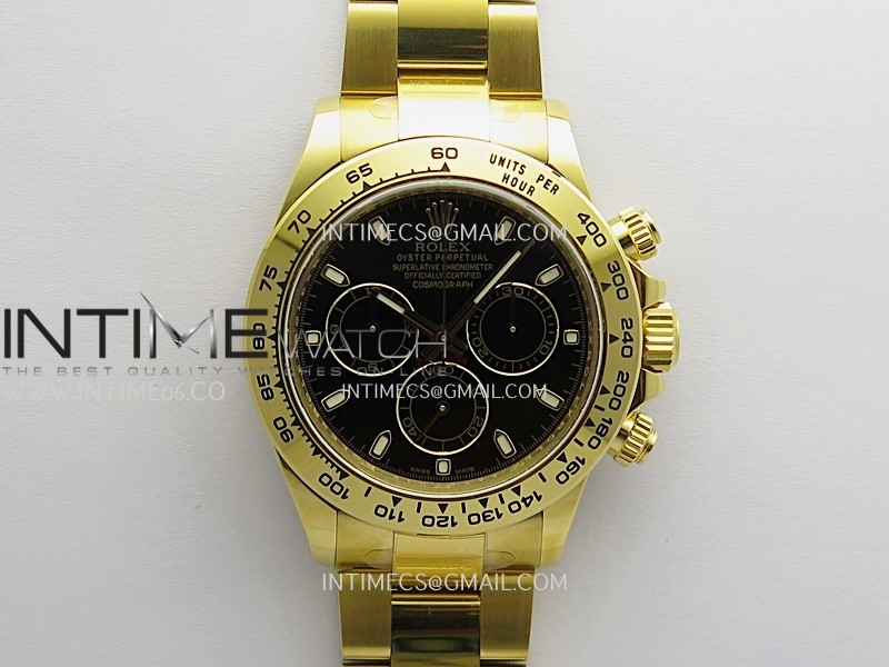 Daytona 116505 904L YG VF 1:1 Best Edition Black Dial Stick Marker On 904L YG Bracelet DD4130