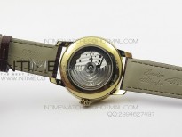 GP moonphase YG Sliver Dial on Brown Leather Strap On Cal.GP033MO