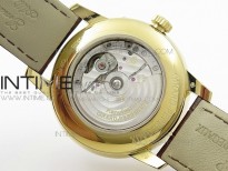 GP moonphase YG Sliver Dial on Brown Leather Strap On Cal.GP033MO