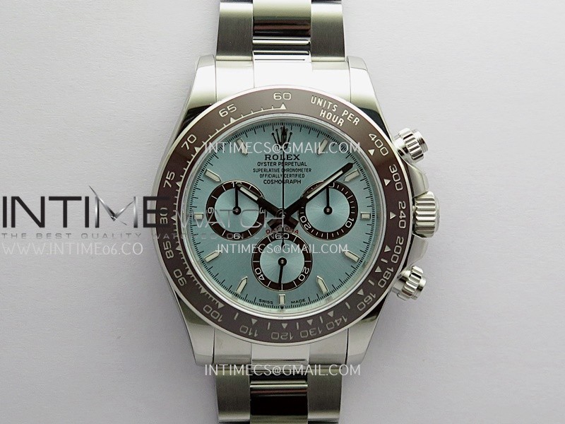 Daytona 126506 904L SS UFO 1:1 Best Edition Ice Blue Dial Stick Markers On 904L SS Bracelet UF4131 (Free Sprung)