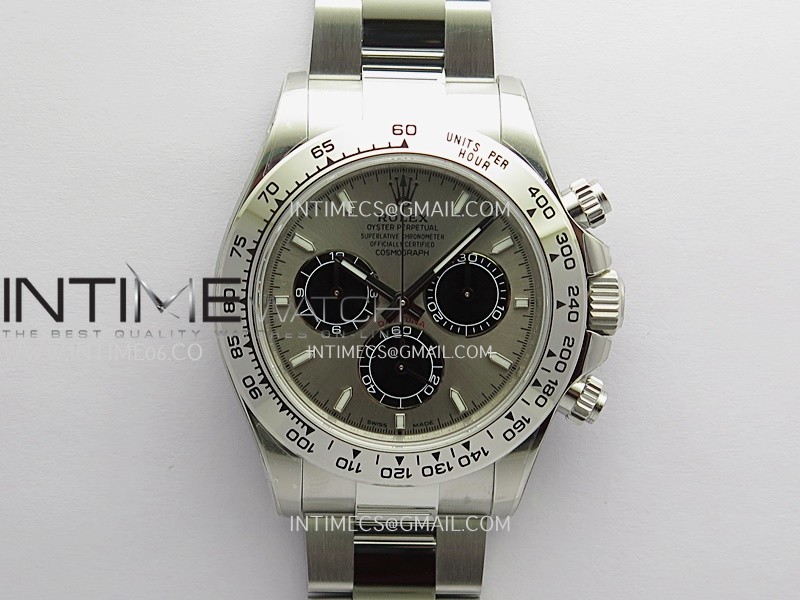 Daytona 126509 904L SS UFO 1:1 Best Edition Silver Dial Black Subdial On 904L SS Bracelet UF4131 (Free Sprung)