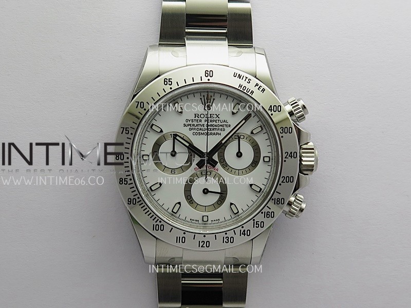 Daytona 116520 904L SS VF 1:1 Best Edition White Dial On 904L SS Bracelet DD4130