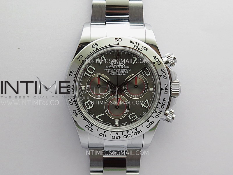 Daytona 116509 Gain Weight QF 1:1 Best Edition Gray Dial Numeral Marker On SS Bracelet SH4130