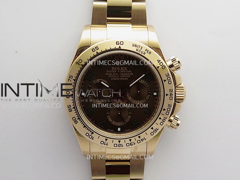 Daytona 116505 Gain Weight QF 1:1 Best Edition Brown Dial Numeral Marker On RG Bracelet SH4130