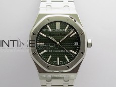 Royal Oak 41mm 15510 Free Sprung SS APSF 1:1 Best Edition Black Textured Dial On SS Bracelet Super Clone A4302