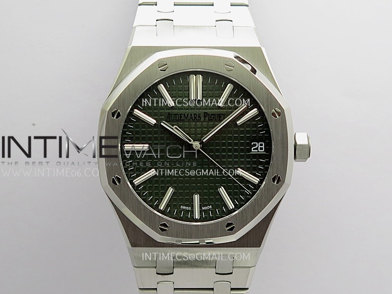 Royal Oak 41mm 15510 Free Sprung SS APSF 1:1 Best Edition Black Textured Dial On SS Bracelet Super Clone A4302