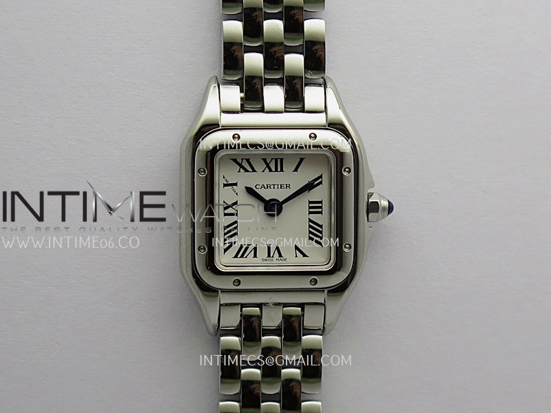 Panthère Secrete Ladies 19mm SS 8848F 1:1 Best Edition White Dial On SS Bracelet Ronda Quartz
