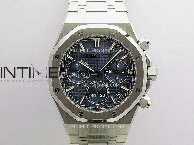 Royal Oak Chrono 26240 50th SS V2 DDF 1:1 Best Edition Blue Dial On SS Bracelet Super Clone DD4401