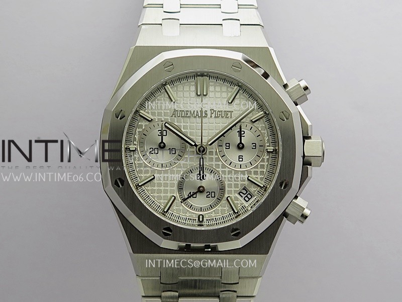 Royal Oak Chrono 26240 50th SS V2 DDF 1:1 Best Edition Silver Dial On SS Bracelet Super Clone DD4401