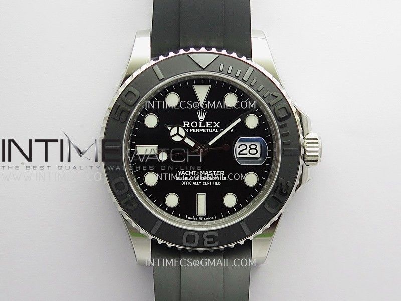 Yacht-Master 42mm 226659 VF 1:1 Best Edition Black Dial On Black Rubber Strap DD3235
