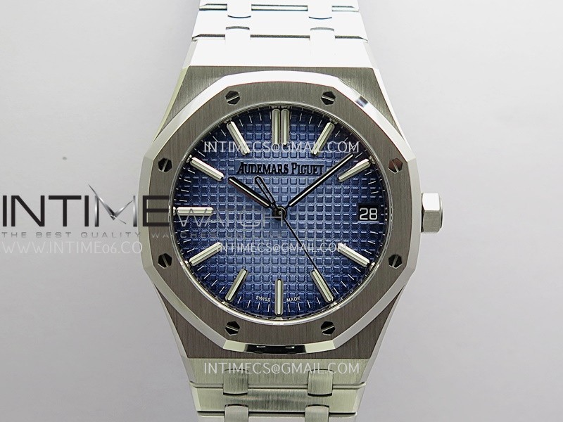 Royal Oak 41mm 15510BC Gain Weight DDF 1:1 Best Edition Ice Blue Dial On SS Bracelet Super Clone DD4302