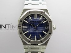 Royal Oak 41mm 15510BC Gain Weight DDF 1:1 Best Edition Smoke Blue Dial On SS Bracelet Super Clone DD4302