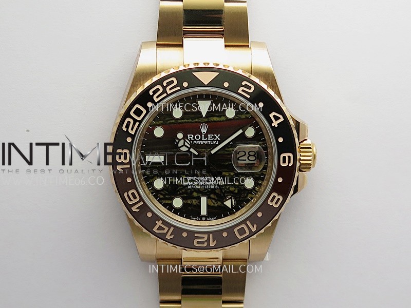 GMT-Master II 126715 CHNR RG BP 1:1 Best Edition Tiger Iron Dial On RG Bracelet