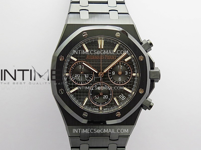 Royal Oak Chrono 26240 Real Ceramic DDF 1:1 Best Edition Black Dial On Ceramic Bracelet Super Clone DD4401