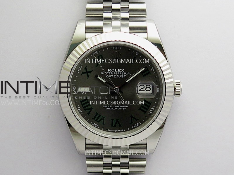 DateJust 126334 904L SS ERF 1:1 Best Edition Gray Dial Roman Marker On Jubilee Bracelet SH3235 (Free Sprung)
