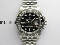 GMT-Master II 126710 GRNR Black/Gray 904L SS ERF 1:1 Best Edition Black Dial On Jubilee Bracelet JH3285 CHS (Free Sprung)