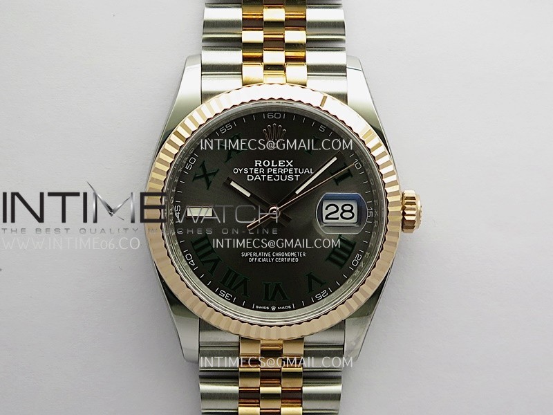 DateJust 126231 904L SS/RG VF 1:1 Best Edition Gray Dial Roman Marker On Jubilee Bracelet DD3235
