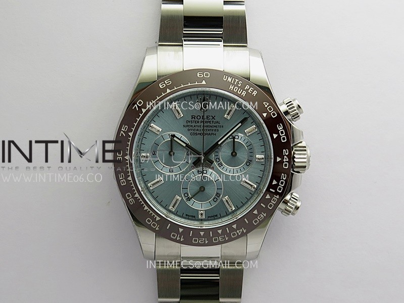 Daytona 116506 904L SS VF 1:1 Best Edition Ice Blue Dial Crystal Markers On 904L SS Bracelet DD4130