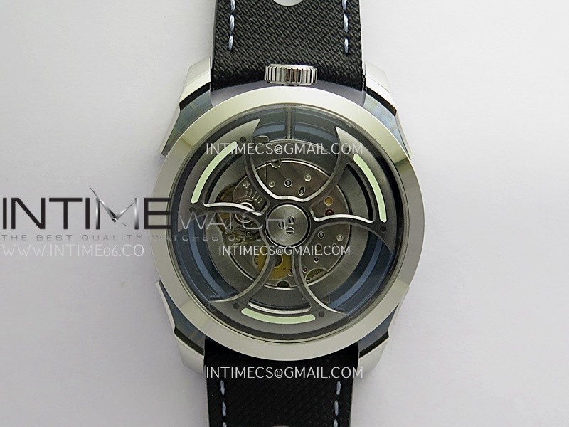 MB&F M.A.D.1.Blue SS K11F 1:1 Best Edition on Black Leather Strap Miyota 821A