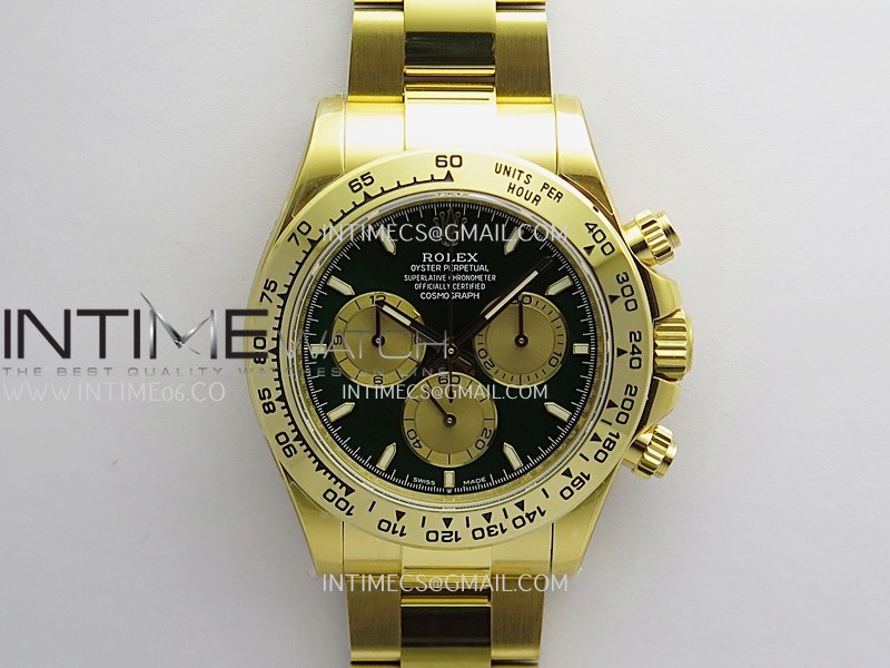 Daytona 126508 YG UFO 1:1 Best Edition Green Dial Stick Maker On Oyster Bracelet UF4131 (Free Sprung)