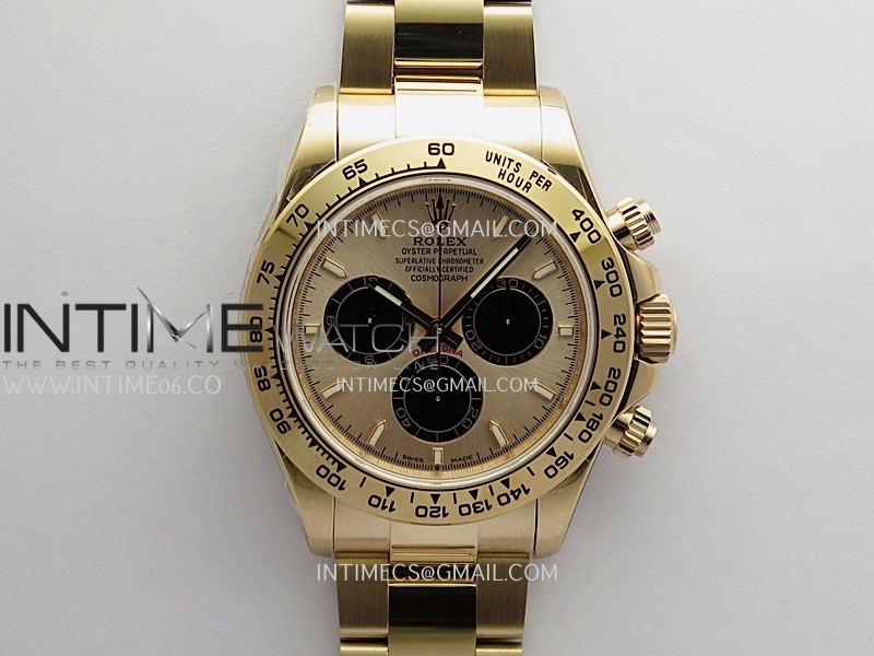 Daytona 126505 RG UFO 1:1 Best Edition RG Dial Black Subdial On Oyster Bracelet UF4131 (Free Sprung)