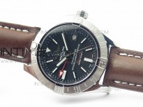 Seawolf SS Black Stick Marker Dial on Leather strap A2836