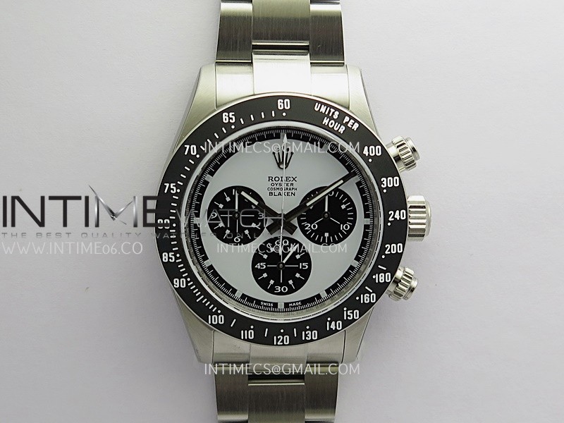 Daytona 116500 Blacken 904L SS PMSF 1:1 Best Edition White Dial Black Subdial On 904L SS Bracelet DD4130