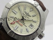 Avenger GMT SS White Stick Marker Dial on Leather strap A2836