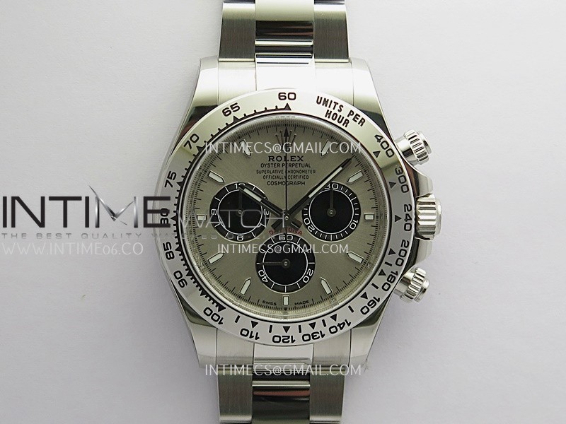 Daytona 126509 904L SS VF 1:1 Best Edition Gray Silver Dial Black Subdial On 904L SS Bracelet DD4131